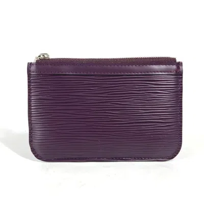 Pre-owned Louis Vuitton Cassis Purple Epi Leather Coin Purse/coin Case ()