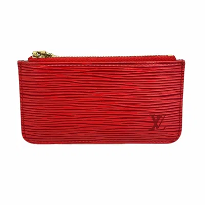 Pre-owned Louis Vuitton Castilian Red Coin Purse/coin Case ()