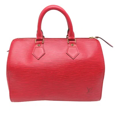 Pre-owned Louis Vuitton Castilian Red Epi Leather Boston Bag Handbag ()