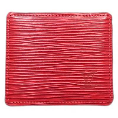Pre-owned Louis Vuitton Castilian Red Epi Leather Coin Purse/coin Case ()