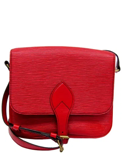 Pre-owned Louis Vuitton Castilian Red Epi Leather Shoulder Bag (authentic )