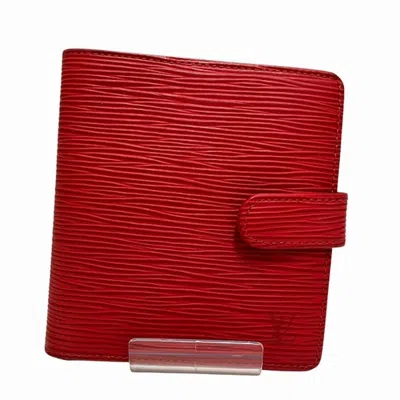 Pre-owned Louis Vuitton Castilian Red Epi Leather Wallet (bi-fold) ()