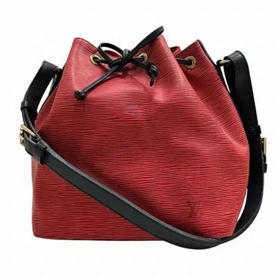 Pre-owned Louis Vuitton Castilian Red Noir Epi Leather Handbag Shoulder Bag ()
