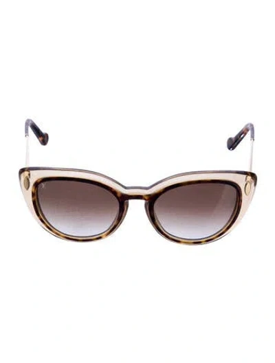 Pre-owned Louis Vuitton Cat-eye Gradient Sunglasses In Brown