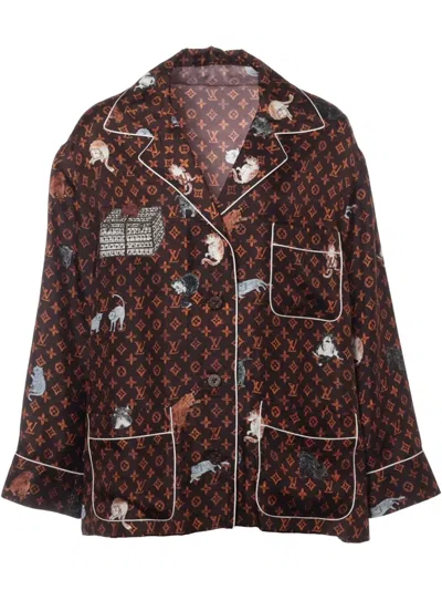 Pre-owned Louis Vuitton Catogram Shirt In Brown