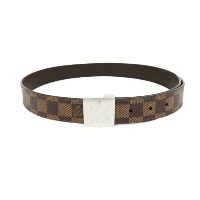 Pre-owned Louis Vuitton Ceinture Carre Belt Damier Brown Canvas Belts Accessory ()