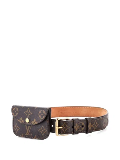 Pre-owned Louis Vuitton Ceinture Pochette Solo Monogram Canvas Belt Bag In Brown