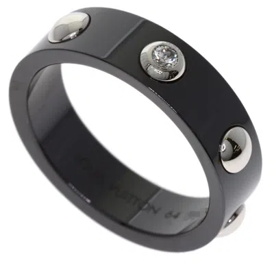 Pre-owned Louis Vuitton Ceramic Platinum 950 Band Ring ()