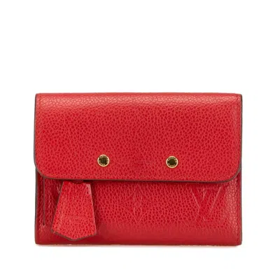 Pre-owned Louis Vuitton Cerise Color Leather Wallet (tri-fold) () In Multi