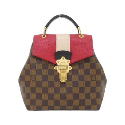 Pre-owned Louis Vuitton Cerise Ebene Coated Canvas Backpack ()
