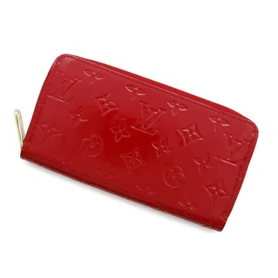 Pre-owned Louis Vuitton Cerise Monogram Vernis Long Wallet (bi-fold) () In Pink