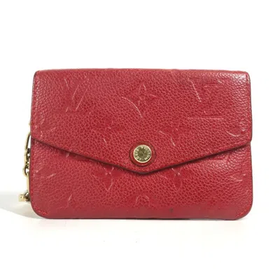 Pre-owned Louis Vuitton Cerise Red Color Monogram Empreinte Coin Purse/coin Case ()