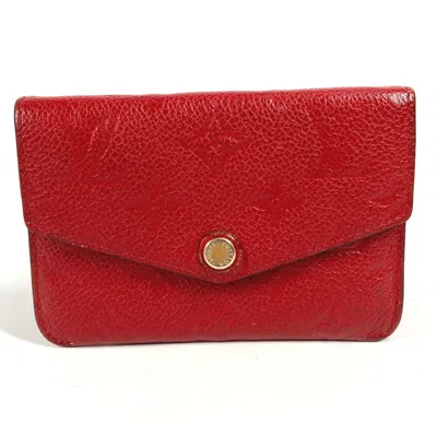 Pre-owned Louis Vuitton Cerise Red Color Monogram Empreinte Coin Purse/coin Case ()