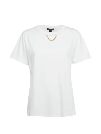 Pre-owned Louis Vuitton Chain Cotton Top In White