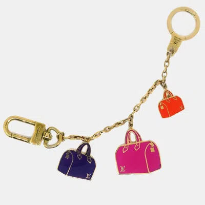 Pre-owned Louis Vuitton Chain Iconic Keyring Bag Charm Small