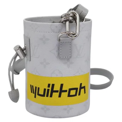 Pre-owned Louis Vuitton Chalk Nano Grey Canvas Shoulder Bag ()