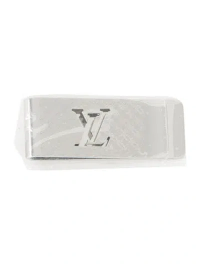 Pre-owned Louis Vuitton Champs Elysees Money Clip In Silver