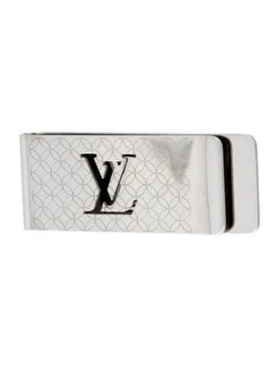 Pre-owned Louis Vuitton Champs-élysées Money Clip In Silver