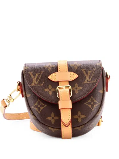 Pre-owned Louis Vuitton Chantilly Nm Handbag Monogram Canvas Micro Crossbody Bag In Brown