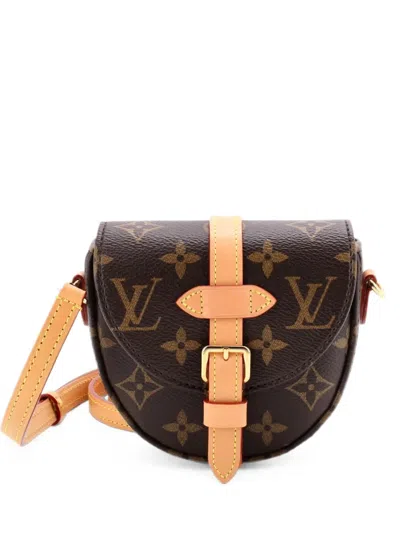Pre-owned Louis Vuitton Chantilly Nm Handbag Monogram Canvas Micro Crossbody Bag In Brown