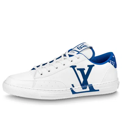 Pre-owned Louis Vuitton Charlie Sneakers 'white Blue' In Multi