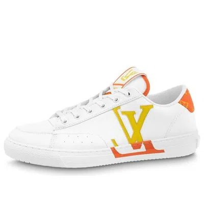 Pre-owned Louis Vuitton Charlie Sneakers 'white Orange'