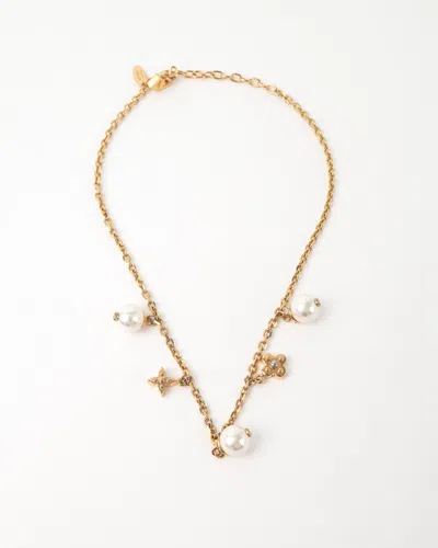 Pre-owned Louis Vuitton Charmy Pearl Necklace