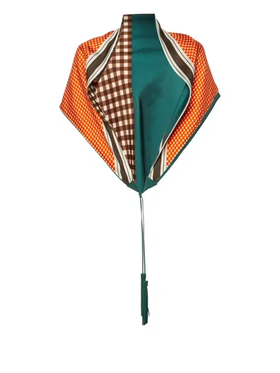 Pre-owned Louis Vuitton Check-pattern Tassel-detail Scarf
