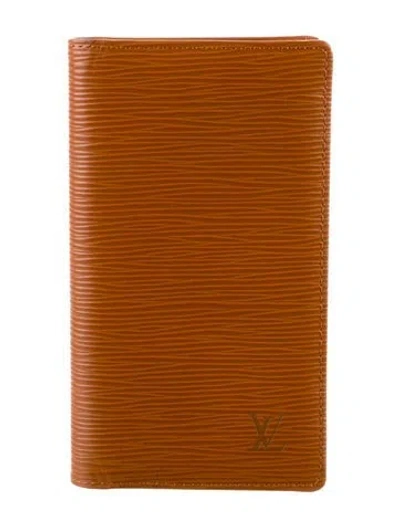 Pre-owned Louis Vuitton Checkbook Wallet In Brown