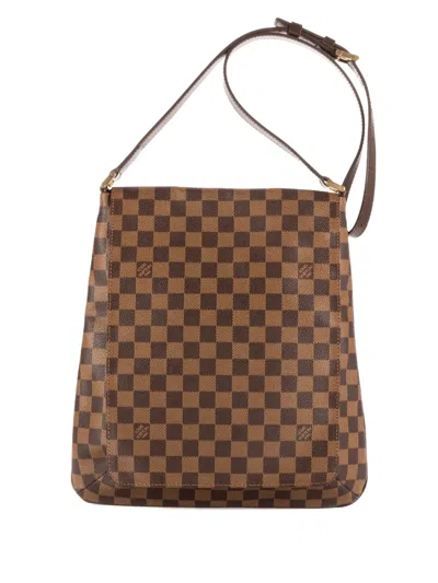 Pre-owned Louis Vuitton Checked Shoulder Bag In Brown