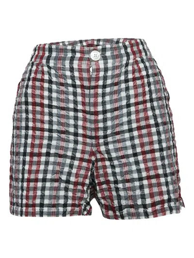 Pre-owned Louis Vuitton Checked Silk Shorts