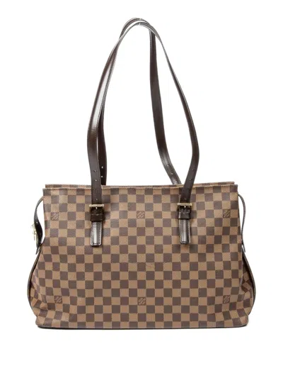 Pre-owned Louis Vuitton Checked Tote Bag In Brown