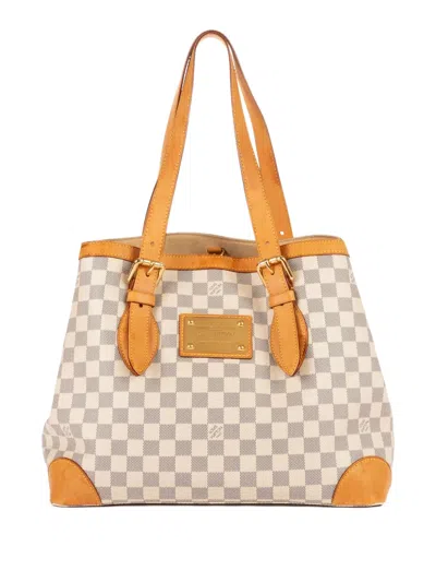 Pre-owned Louis Vuitton Checked Tote Bag In Neutral