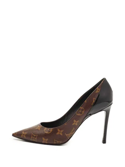 Pre-owned Louis Vuitton Cherie Monogram Pumps In Brown