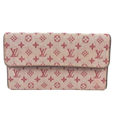 Pre-owned Louis Vuitton Cherry Cherry Red Galle Monogram Red Color Monogram Mini Long Wallet (bi-fold) (pre-ow