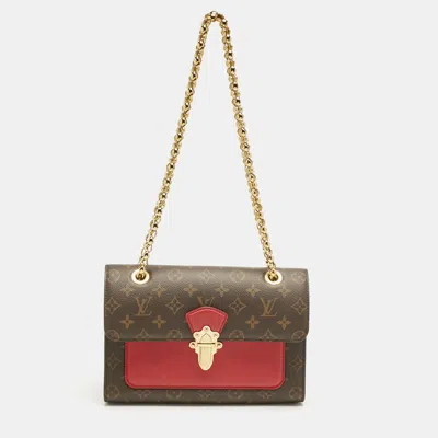 Pre-owned Louis Vuitton Cherry Monogram Canvas Victoire Bag In Red
