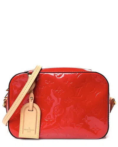 Pre-owned Louis Vuitton Cherry Monogram Vernis Patent Leather Santa Monica Clutch  (authentic Pre-loved)