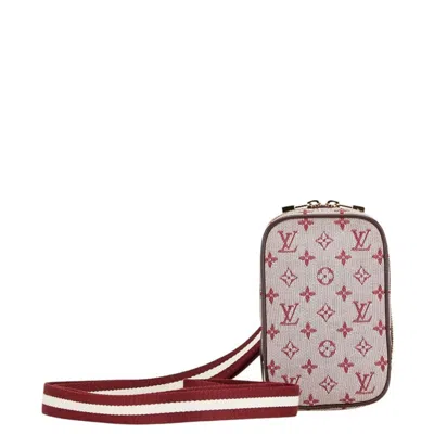 Pre-owned Louis Vuitton Cherry Red Color Canvas Leather Shoulder Bag ()