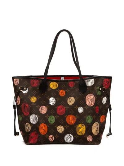 Pre-owned Louis Vuitton Chip Monogram-print Shoulder Bag In Brown