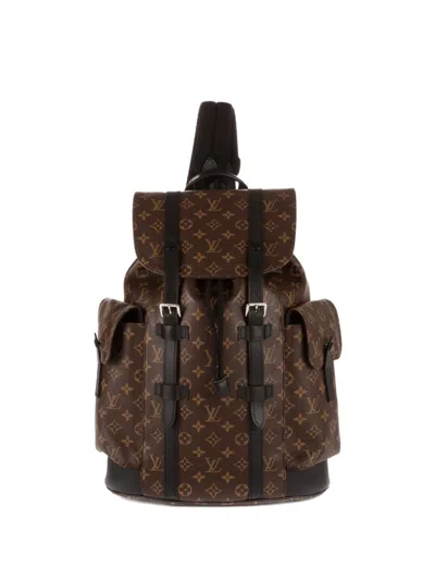 Pre-owned Louis Vuitton Christopher Backpack In Brown