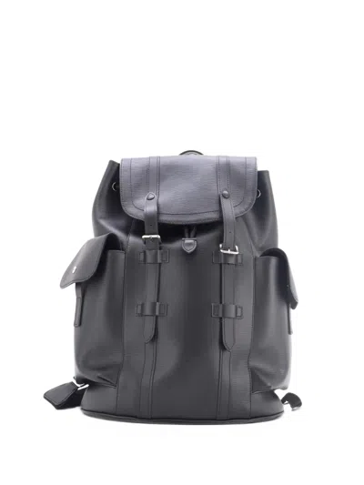 Pre-owned Louis Vuitton Christopher Epi Leather Pm Backpack In Black
