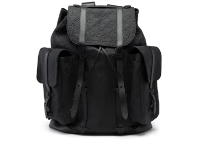 Pre-owned Louis Vuitton Christopher Monogram Empreinte Black Backpack