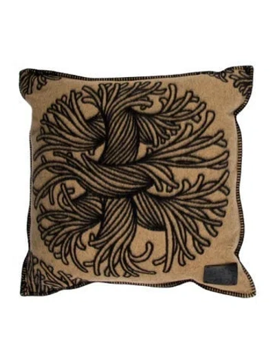 Pre-owned Louis Vuitton Christopher Nemeth Rope Cashmere Throw Pillow In Neutral