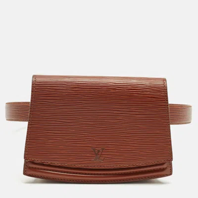 Pre-owned Louis Vuitton Cipango Gold Epi Leather Tilsitt Belt Bag In Brown
