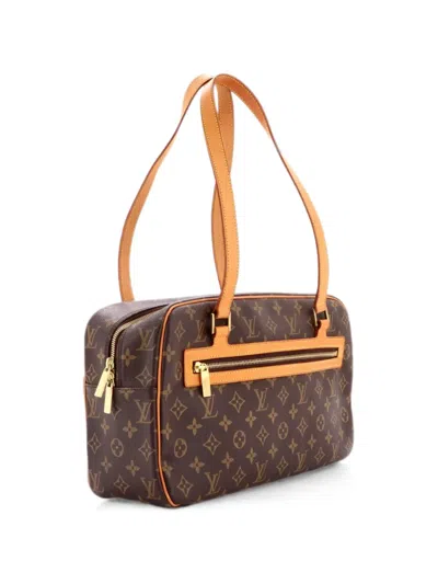 Pre-owned Louis Vuitton Cite Handbag Monogram Canvas Gm Shoulder Bag In Brown