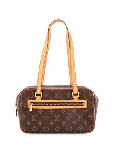 Pre-owned Louis Vuitton Cite Handbag Monogram Canvas Mm Shoulder Bag In 褐色