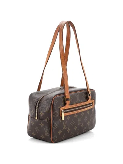 Pre-owned Louis Vuitton Cite Handbag Monogram Canvas Mm Shoulder Bag In Brown