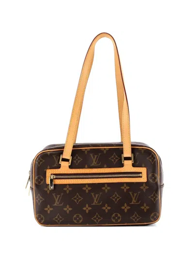 Pre-owned Louis Vuitton Cite Handbag Monogram Canvas Mm Shoulder Bag In Brown