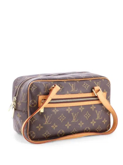Pre-owned Louis Vuitton Cite Handbag Monogram Canvas Mm Shoulder Bag In Brown