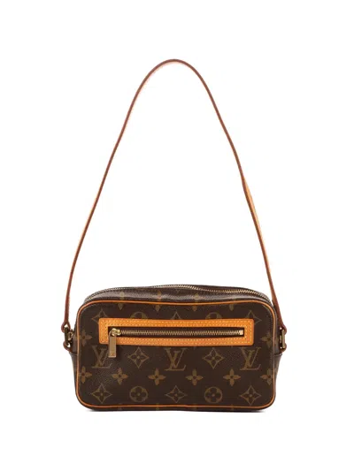 Pre-owned Louis Vuitton Cite Logo-pattern Shoulder Bag In Brown